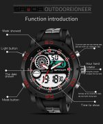 SANDA Neue wasserdichte leuchtende Kunststoff-Multifunktionsuhr für Herren, Outdoor-Sport, LED-Elektronikuhr – Bild 11