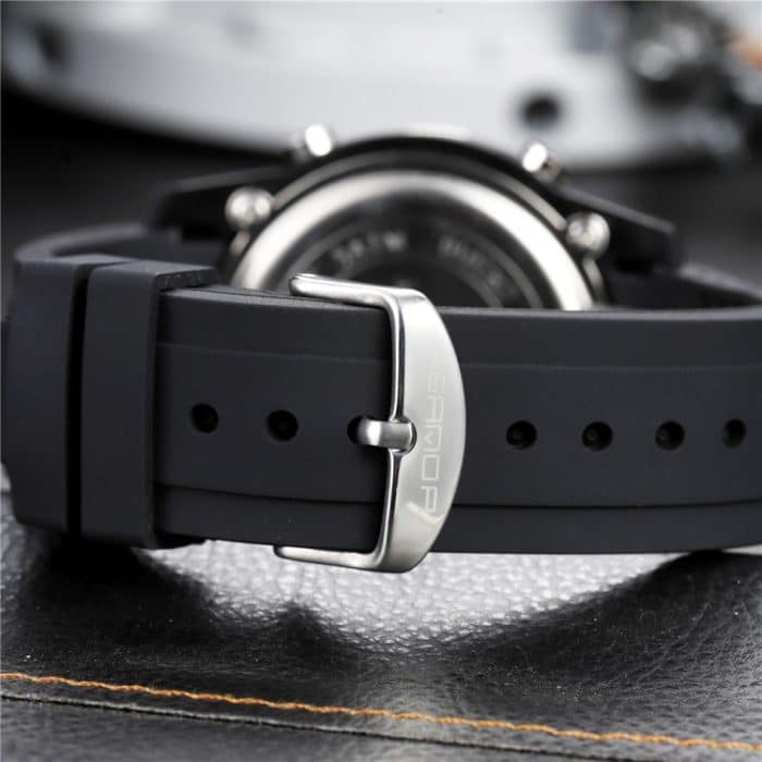 SANDA Neue wasserdichte leuchtende Kunststoff-Multifunktionsuhr für Herren, Outdoor-Sport, LED-Elektronikuhr – Bild 7