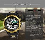 SANDA Neue wasserdichte leuchtende Kunststoff-Multifunktionsuhr für Herren, Outdoor-Sport, LED-Elektronikuhr – Bild 9