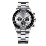 OCHSTIN Augusten 6103B Multifunktions-Quarzuhr, sportliche, leuchtende, wasserdichte Uhr, Kalender, Stahlband, Herrenuhr