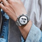 OCHSTIN Augusten 6103B Multifunktions-Quarzuhr, sportliche, leuchtende, wasserdichte Uhr, Kalender, Stahlband, Herrenuhr – Bild 14