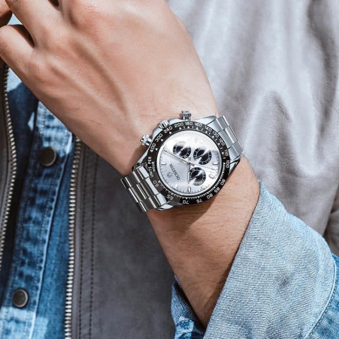 OCHSTIN Augusten 6103B Multifunktions-Quarzuhr, sportliche, leuchtende, wasserdichte Uhr, Kalender, Stahlband, Herrenuhr – Bild 14