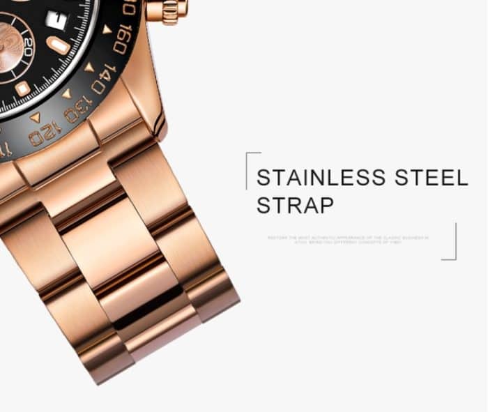 OCHSTIN Augusten 6103B Multifunktions-Quarzuhr, sportliche, leuchtende, wasserdichte Uhr, Kalender, Stahlband, Herrenuhr – Bild 9