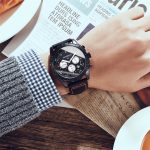 OCHSTIN 6116 Herren Leder Kalender Multifunktions Freizeit Herren Wasserdichte Uhr – Bild 15