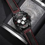 OCHSTIN 6116 Herren Leder Kalender Multifunktions Freizeit Herren Wasserdichte Uhr – Bild 3