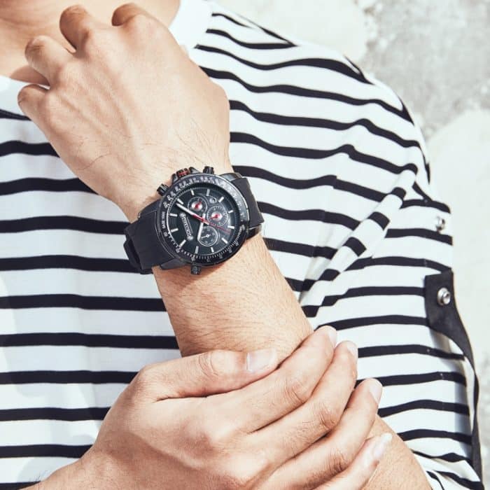 OCHSTIN 6125A Multifunktions-Chronograph Herren Sport Silikon Quarz wasserdichte Herrenuhr – Bild 12