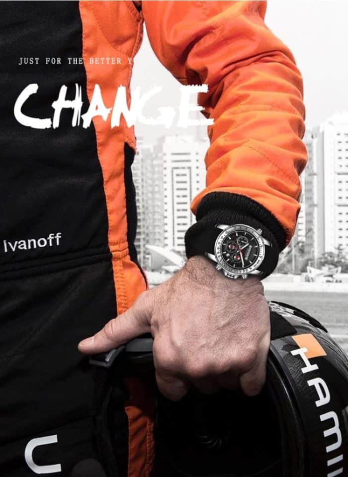 OCHSTIN 6125A Multifunktions-Chronograph Herren Sport Silikon Quarz wasserdichte Herrenuhr – Bild 10