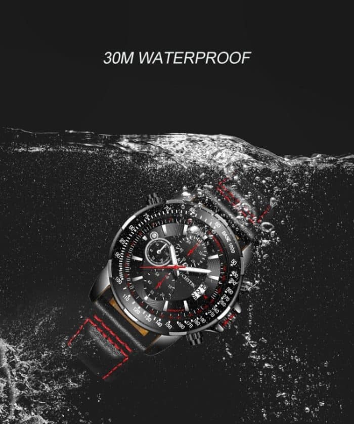 OCHSTIN 6125B Uhr Quarzuhr Nachtlicht Wasserdichte Uhr Timing Multi Funktion Leder Mode Männer Uhr – Bild 11