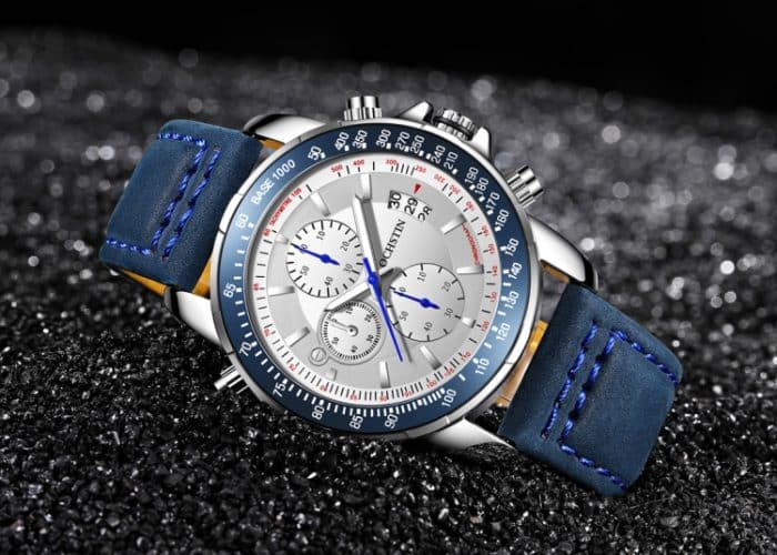 OCHSTIN 6125B Uhr Quarzuhr Nachtlicht Wasserdichte Uhr Timing Multi Funktion Leder Mode Männer Uhr – Bild 3