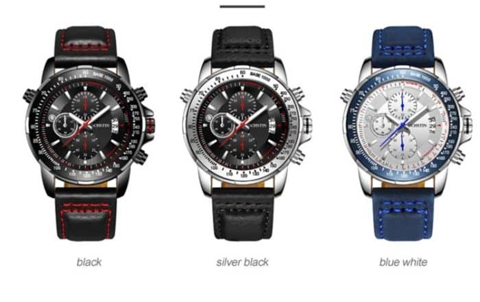 OCHSTIN 6125B Uhr Quarzuhr Nachtlicht Wasserdichte Uhr Timing Multi Funktion Leder Mode Männer Uhr – Bild 5