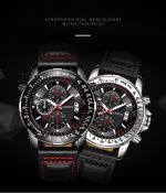 OCHSTIN 6125B Uhr Quarzuhr Nachtlicht Wasserdichte Uhr Timing Multi Funktion Leder Mode Männer Uhr – Bild 6