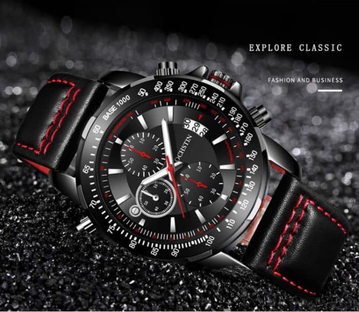 OCHSTIN 6125B Uhr Quarzuhr Nachtlicht Wasserdichte Uhr Timing Multi Funktion Leder Mode Männer Uhr – Bild 8