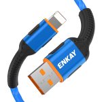 ENKAY ENK-CB203 Stoffwebfaden USB auf 8-poliges Datenübertragungs-Ladekabel