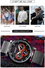 SANDA 5009 Business Fashion Three Eye Six Needle Casual Leder Wasserdichte Herren Quarzuhr – Bild 11