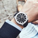 Ochstin 6122 Multifunktions-Quarzuhr, Sport, leuchtende, wasserdichte Uhr, Kalender, Leder, Herrenuhr – Bild 8