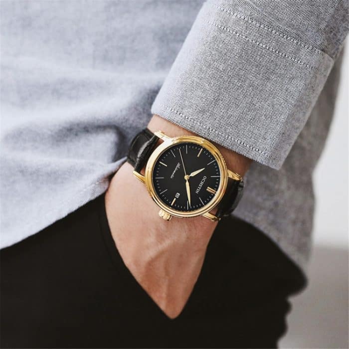 Ochstin 2024 Automatische mechanische Uhr Herren Wasserdicht Kalender Leder Business Mechanische Herrenuhr – Bild 8