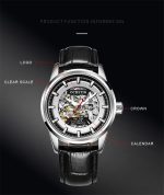 Ochstin 2002C Männer Automatische Hohl Leder Mechanische Uhr Business Wasserdicht Nachtlicht Männer Uhr Mechanische Uhr – Bild 4