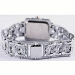 Quarzuhr mit quadratischem Zifferblatt und Edelstahlarmband – Bild 4