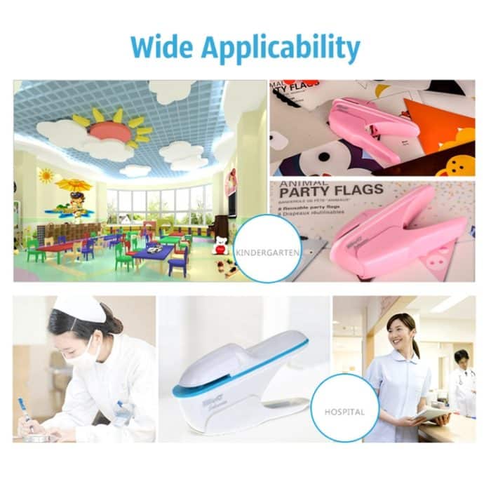 Handgehaltene Mini Safe Stapleless Heftmaschine für max. 7 Blatt Papierbindemaschine – Bild 5