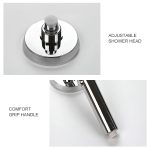 Universeller, unter Druck stehender One-Touch-Wasserstopp-Handbrausekopf, White Color Gold, Silver Color Gold – Bild 3