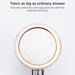 Universeller, unter Druck stehender One-Touch-Wasserstopp-Handbrausekopf, White Color Gold, Silver Color Gold – Bild 5