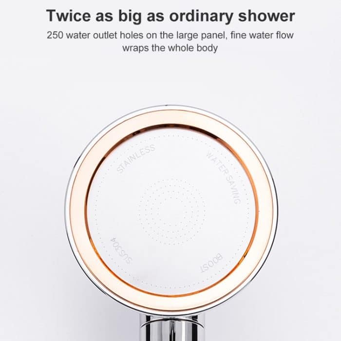 Universeller, unter Druck stehender One-Touch-Wasserstopp-Handbrausekopf, White Color Gold, Silver Color Gold – Bild 5