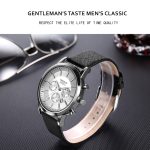 CHRONOS CH0401 Sportuhr mit drei Augen und sechs Nadeln und Ledergürtel für Herren – Bild 4