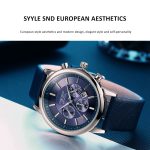 CHRONOS CH0401 Sportuhr mit drei Augen und sechs Nadeln und Ledergürtel für Herren – Bild 5