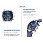 CHRONOS CH0401 Sportuhr mit drei Augen und sechs Nadeln und Ledergürtel für Herren – Bild 7