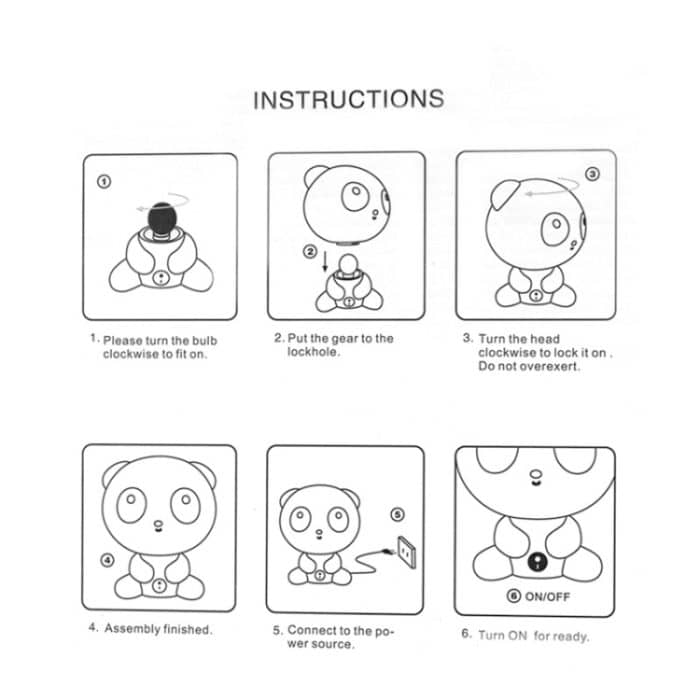 Baby Schlafzimmer Lampen Nachtlicht Cartoon Haustiere PVC Kunststoff Schlaf Led Kind Lampe – Bild 6