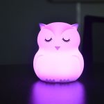 Süße Eule Cartoon bunte LED-Lampe kreative Silikon Nachtlicht Kinder Spielzeug Lampe Schlafzimmer Dekoration USB Ladelampe – Bild 2