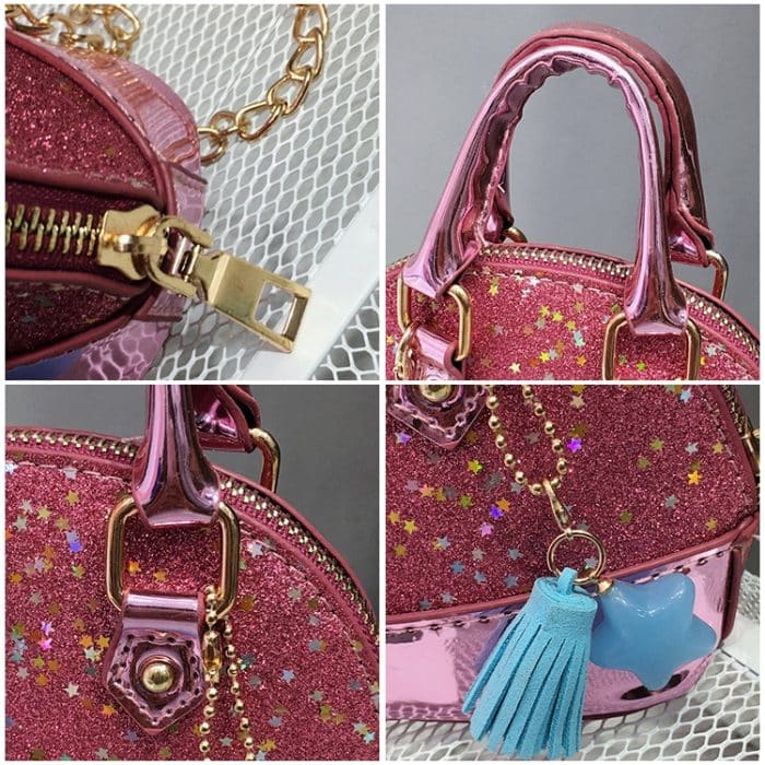 Niedliche Umhängetasche aus Leder, Umhängetasche für Mädchen, einfarbig, Mini-Reißverschluss, kleine quadratische Tasche, Einkaufstasche – Bild 4