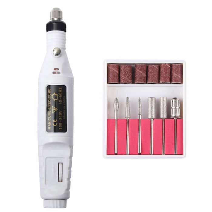 1 Set Power Professionelle Elektrische Maniküre Maschine Stift Pediküre Nagel Datei Nagel Werkzeuge 6 bits Bohrer Nagel Bohrer Maschine, US Plug Rose Red, US Plug Blue, US Plug White, EU Plug White, EU Plug Rose Red, EU Plug Black, EU Plug Green... – Bild 2
