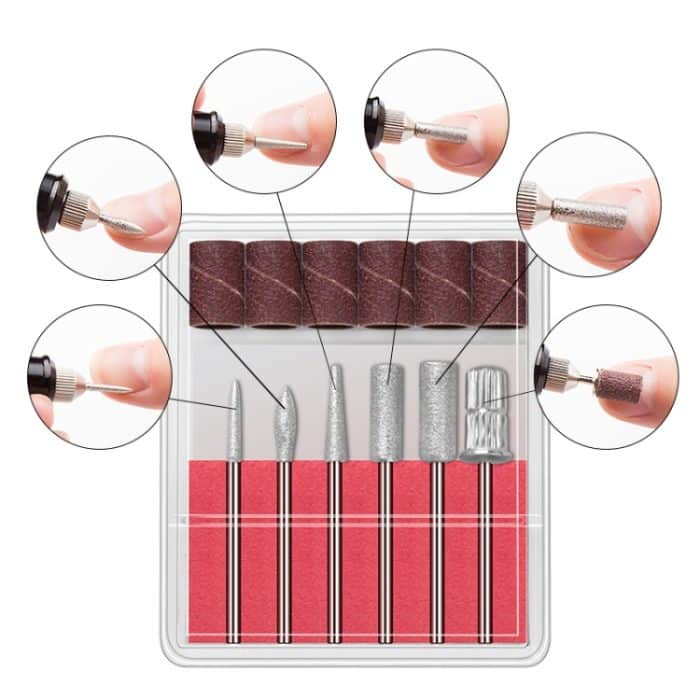 1 Set Power Professionelle Elektrische Maniküre Maschine Stift Pediküre Nagel Datei Nagel Werkzeuge 6 bits Bohrer Nagel Bohrer Maschine, US Plug Rose Red, US Plug Blue, US Plug White, EU Plug White, EU Plug Rose Red, EU Plug Black, EU Plug Green... – Bild 5