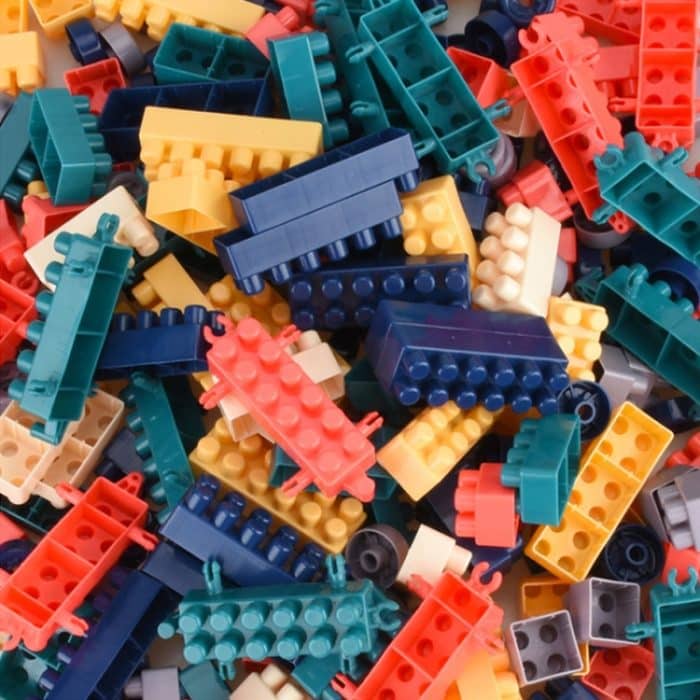 Kinder kreativer Zusammenbau großer Bausteine aus DIY-Lernspielzeug, zufällige Farblieferung – Bild 4