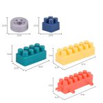 Kinder kreativer Zusammenbau großer Bausteine aus DIY-Lernspielzeug, zufällige Farblieferung – Bild 5