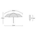 Mini-Taschenschirm mit 5 Taschen, UV-Schutz, schwarzer Kunststoffschirm – Bild 5