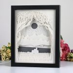 3D-Papierschnitzlampe Paar Licht Schatten Papier geschnitztes Nachtlicht – Bild 5