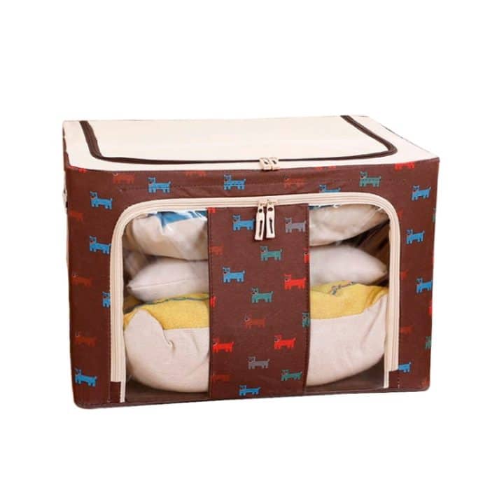 Faltbare Aufbewahrungsbox aus Vliesstoff mit Reißverschluss, feuchtigkeitsbeständige Aufbewahrungsbox für Kleidung, 66L 50x40x33cm – Bild 2