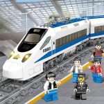 City Train Series Zusammengebaute Bausteine Lego Simulation Electric Rail Train Puzzle Spielzeug – Bild 5