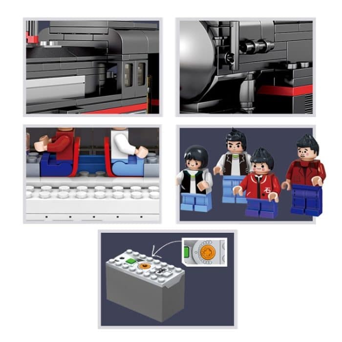 City Train Series Zusammengebaute Bausteine Lego Simulation Electric Rail Train Puzzle Spielzeug – Bild 7