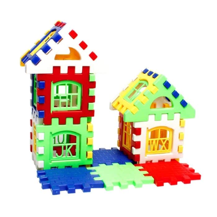 10 Sätze Kinder Frühpädagogische Plastikbausteine ​​Haus DIY Spielzeug (24 PCS / Set), Rondom Color Delivery – Bild 1