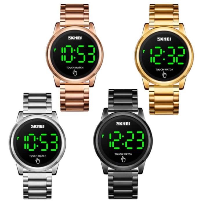 SKMEI 1684 Fashion Vielseitige Sportstahlgürtel Herren Elektronische Uhr – Bild 2