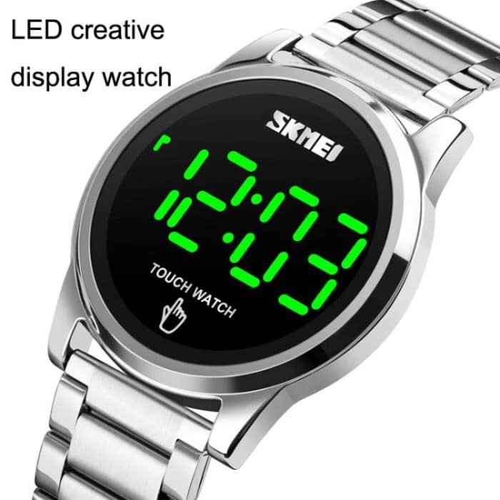 SKMEI 1684 Fashion Vielseitige Sportstahlgürtel Herren Elektronische Uhr – Bild 3