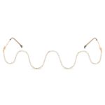 2 Stück neue, modische, handgefertigte Diamant-Halbrahmen-Metallwelle ohne dekorativen Brillenrahmen – Bild 5