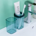 2 Stück Reise-Zahnbürstenbox, tragbares Paar-Set, Mundspülbecher – Bild 5