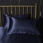 Home Ice Silk Simulation Silk Vierteiliges Kissenbezug-Bettlaken-Spannbettlaken-Set – Bild 5