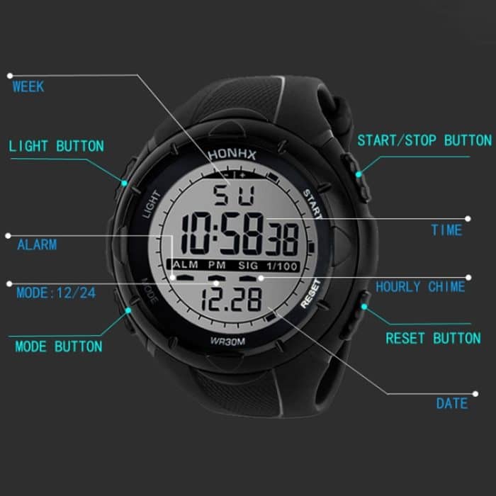 Sportuhr Herren Analog Digital Militär Silikon Army Sport LED Horloges Armbanduhren Herren – Bild 5