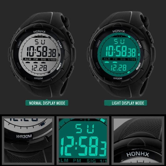 Sportuhr Herren Analog Digital Militär Silikon Army Sport LED Horloges Armbanduhren Herren – Bild 6