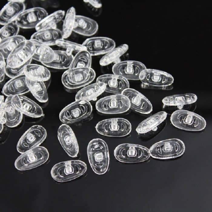 10 Paare Silikon-Schrauben-Typ-Kunststoff-beschichtete rutschfeste Nasenblock-Brille Rahmenzubehör – Bild 2